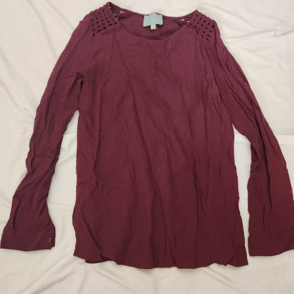 Sky's are blue Women's Size small purple blouse #B71